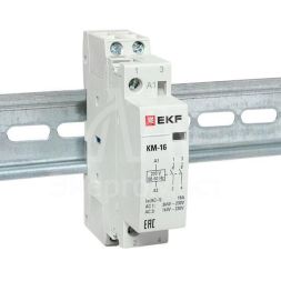Контактор модульный КМ 16А 2NО (1 мод.) EKF km-1-16-20