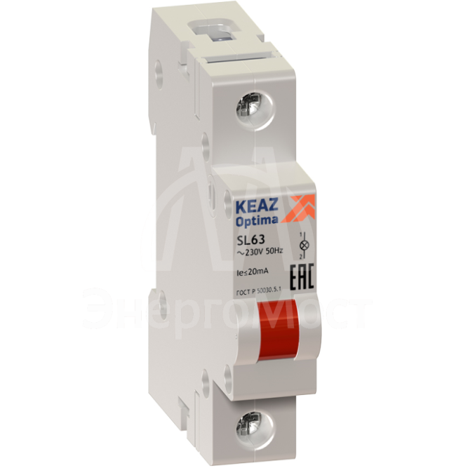 Лампа сигнальная OptiDin SL63 Y 24AC/DC УХЛ3 КЭАЗ 138613