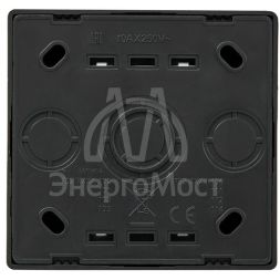 Выключатель 2-клав. с инд. LETO черн. бархат LEZARD 752-4200-112