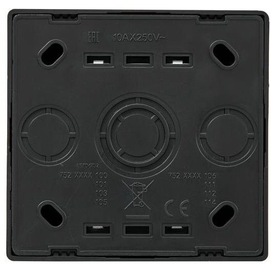 Выключатель 2-клав. с инд. LETO черн. бархат LEZARD 752-4200-112