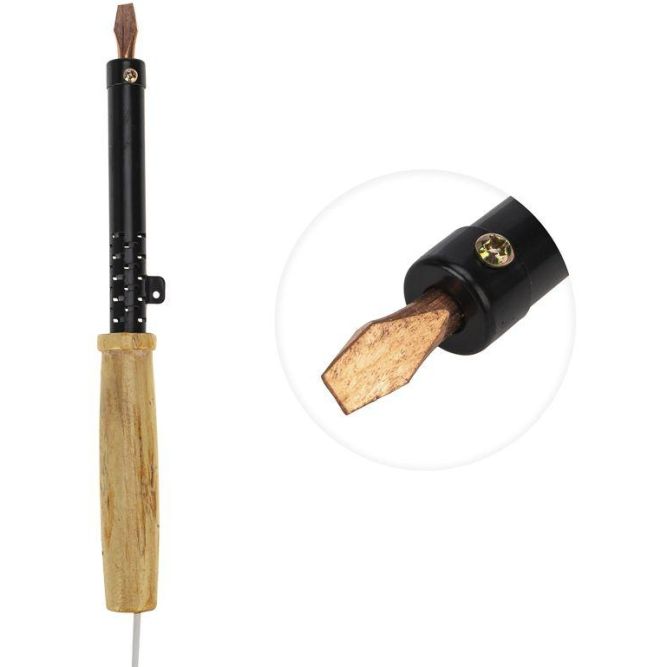 Паяльник ЭПСН 220В 80Вт дерев. ручка ПД Rexant 12-0280