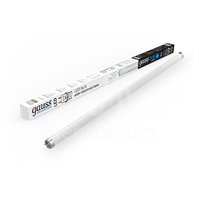 Лампа светодиодная Elementary T8 20Вт 6500К G13 1600лм 1200мм стекло поворотная Gauss 93039-R