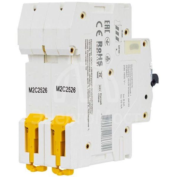 Выключатель автоматический 2п C 25А M06N ARMAT IEK AR-M06N-2-C025