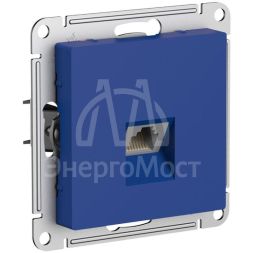 Розетка компьютерная AtlasDesign RJ45 кат. 5Е механизм аквамарин SE ATN001183