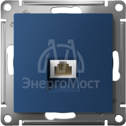 Розетка компьютерная AtlasDesign RJ45 кат. 5Е механизм аквамарин SE ATN001183