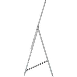 Лестница трехсекционная 3х9 H=257/426/591см 11.18кг алюм. FIT 65434