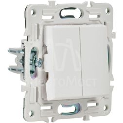 Выключатель 2-кл. SKANDY 10А SK-V04W арктич. бел. IEK SK-V20-0-10-K01