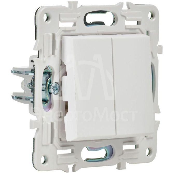 Выключатель 2-кл. SKANDY 10А SK-V04W арктич. бел. IEK SK-V20-0-10-K01