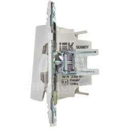 Выключатель 2-кл. SKANDY 10А SK-V04W арктич. бел. IEK SK-V20-0-10-K01