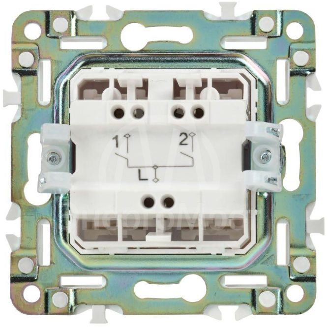 Выключатель 2-кл. SKANDY 10А SK-V04W арктич. бел. IEK SK-V20-0-10-K01