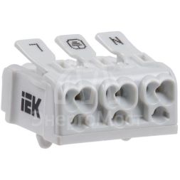 Клемма пружинная соединительная КСПн3-L+N+PE IEK UKZ-B06-3P-F1-E0-10