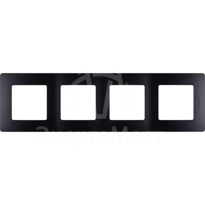 Рамка 4-м Etika антрацит Leg 672584