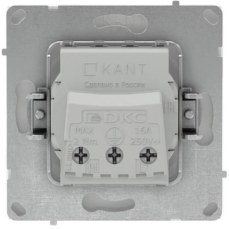 Розетка силовая KANT 2P+E защ. шторки бел. магнолия DKC 7000003