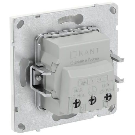 Розетка силовая KANT 2P+E защ. шторки бел. магнолия DKC 7000003