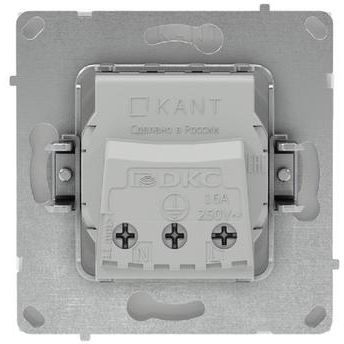 Розетка силовая KANT 2P+E защ. шторки бел. магнолия DKC 7000003