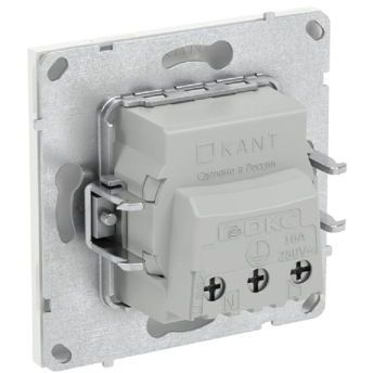 Розетка силовая KANT 2P+E защ. шторки бел. магнолия DKC 7000003