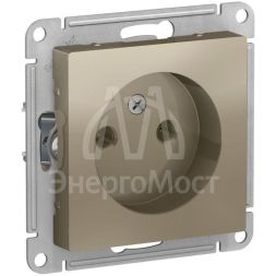 Механизм розетки 1-м СП AtlasDesign 16А без заземл. шампань SchE ATN000541