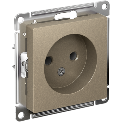 Механизм розетки 1-м СП AtlasDesign 16А без заземл. шампань SchE ATN000541