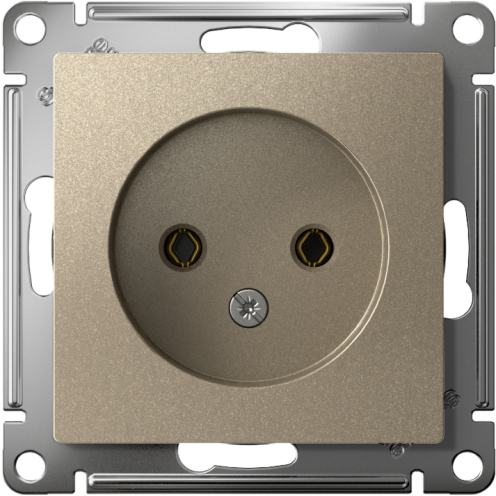 Механизм розетки 1-м СП AtlasDesign 16А без заземл. шампань SchE ATN000541