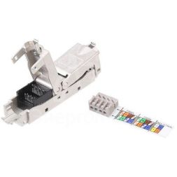 Адаптер проходной (coupler) кат. 6 полный экран IDC CA3-IDC-C6-SH-F-SL Hyperline 431372