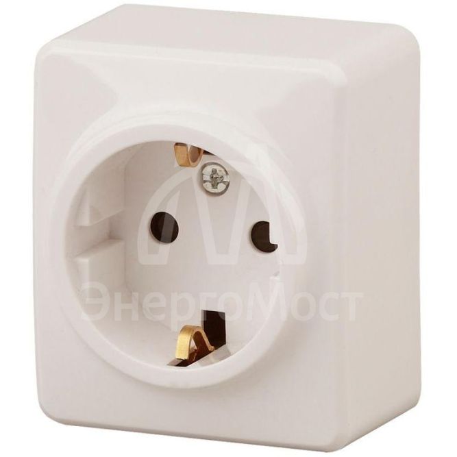 Розетка 1-м ОП Эра Эксперт 11-2203-02 16А IP20 250В 2P+E Schuko сл. кость Эра Б0020686