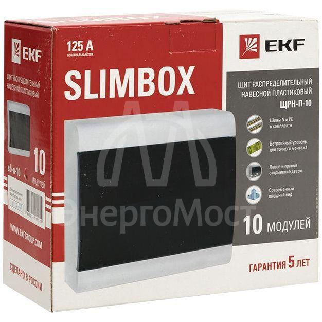 Щит ЩРН-П-10 &amp;quot;SlimBox&amp;quot; IP41 PROxima EKF sb-n-10