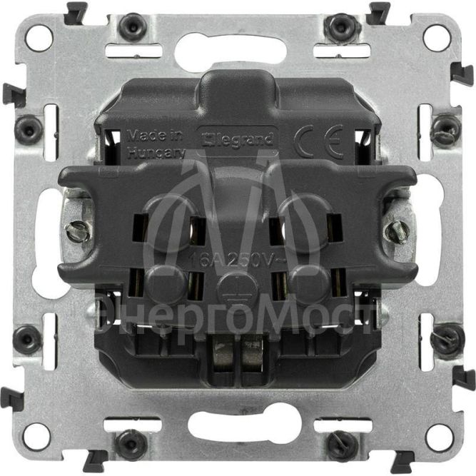 Механизм розетки 1-м СП Valena In&amp;#039;matic 16А IP20 250В 2К+З винт. зажимы Leg 753025