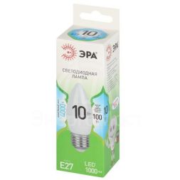 Лампа светодиодная GREEN LINE B35-10W-840-E27 GL 10Вт свеча 4000К яркий свет бел. E27 Эра Б0067096