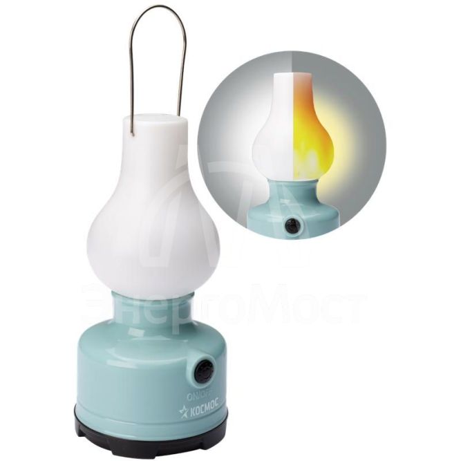 Фонарь кемпинговый 3Вт 3xAA с эффектом живого пламени корпус ABS-пластик матов. рассеив. КОСМОС KOC603B