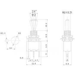 Тумблер 250В 3А (3с) ON-OFF-ON 1п Micro (MTS-103) Rexant 36-4011