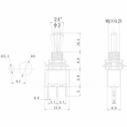 Тумблер 250В 3А (3с) ON-OFF-ON 1п Micro (MTS-103) Rexant 36-4011