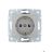 Механизм розетки 1-м СП KARINA термопласт с заземл. серебро мат. LEZARD 707-4388-122B
