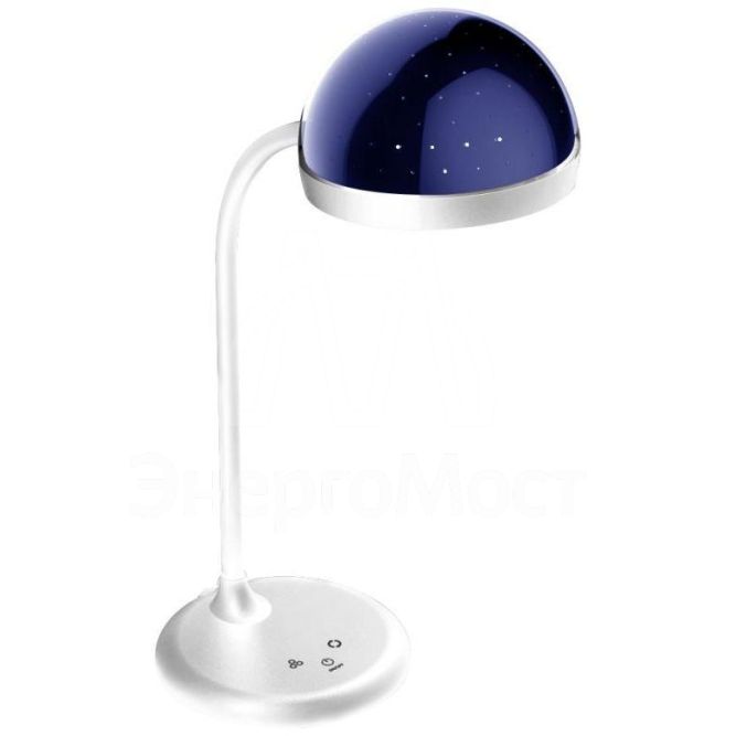 Светильник настольный KD-828 C01 LED 6.5Вт 230В 360лм сенс.рег.ярк .CCT RGB-ночник &amp;quot;Звездн. небо&amp;quot; бел. Camelion 13006