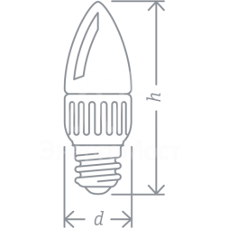 Лампа светодиодная 94 480 NLL-P-C37-5-230-2.7K-E14-FR 5Вт свеча 2700К тепл. бел. E14 330лм 220-240В Navigator 94480
