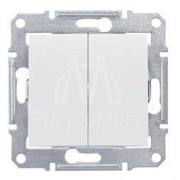 Механизм выключателя 2-кл. СП Sedna 10А IP20 (сх. 5) 250В бел. SchE SDN0300121