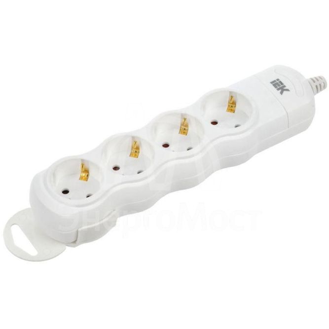 Колодка удлинителя 4-мест. с заземл. РПр04 IEK WYP10-D-KP-16-04-ZS-K01