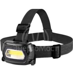 Фонарь налобный аккумуляторный HLA 07B 3Вт LED 200лм 8ч 3 реж. з/у 230В черн. IN HOME 4690612031880