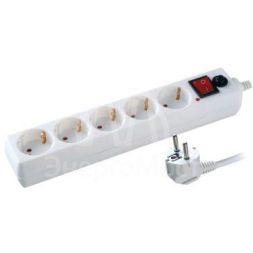 Удлинитель с сетевым фильтром 5х1.5м с заземл. 16А IP20 SP 5х1.5 3.5кВт Volsten 12304