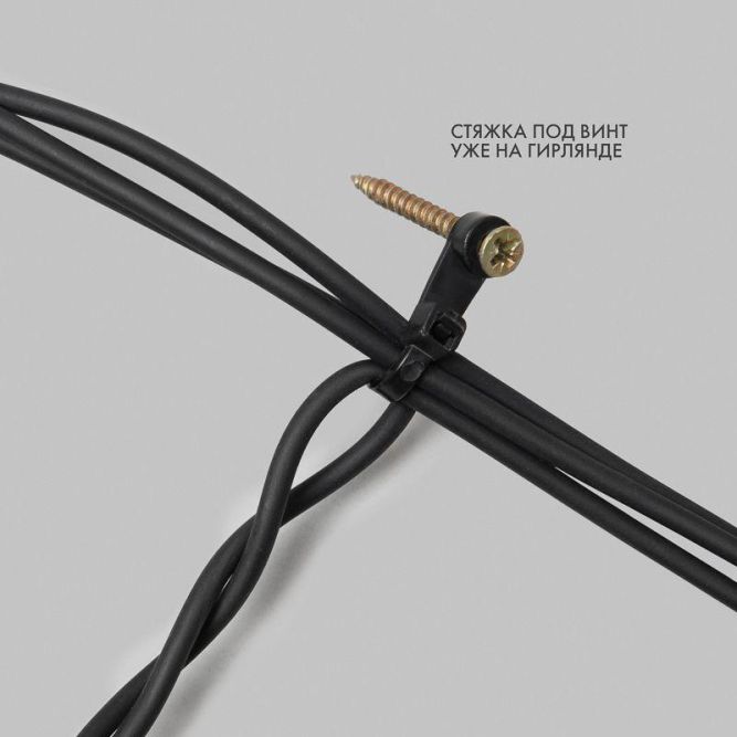 Гирлянда светодиодная &amp;quot;Айсикл&amp;quot; (бахрома) 4х0.6м 128LED тепл. бел. 8Вт 230В IP67 эффект мерцания провод каучук черн. Neon-Night 255-236