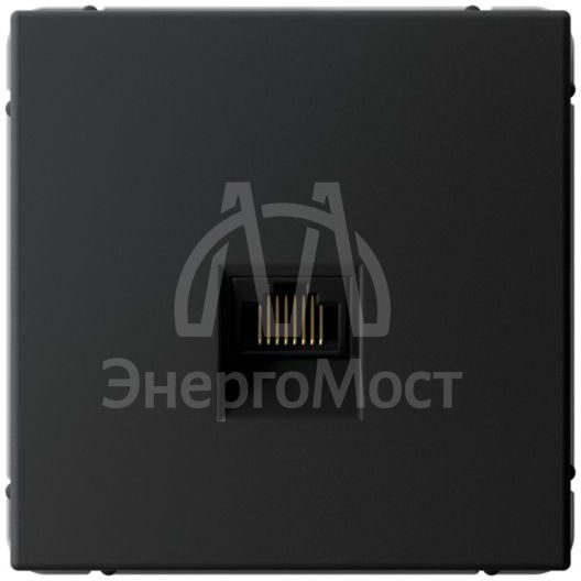 Розетка компьютерная ArtGallery RJ45 кат.5E механизм карбон SE GAL001083