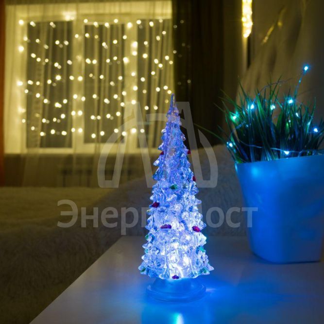 Фигура светодиод. &amp;quot;Елочка&amp;quot; (батарейки 3хAG13 в компл.) 1LED 15см RGB 4.5B IP20 NEON-NIGHT 513-022