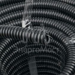 Труба гофрированная FRHF d20мм с протяжкой черн. (уп.100м) Plast PROxima EKF FRHF-20