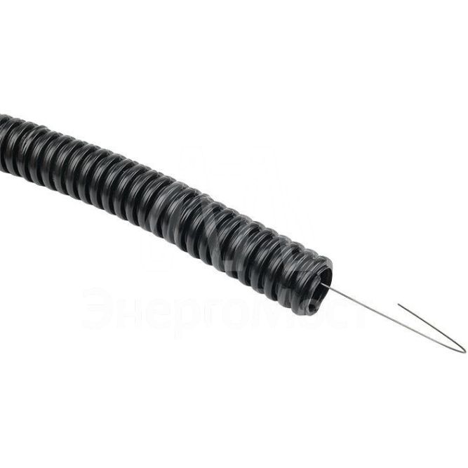 Труба гофрированная FRHF d20мм с протяжкой черн. (уп.100м) Plast PROxima EKF FRHF-20