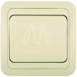 Переключатель проходной 1-кл. СП Mimoza 10А IP20 крем./крем. Makel 25005