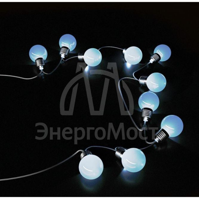 Гирлянда светодиодная садовая &amp;quot;Большие шары&amp;quot; Solar 10LED бел. IP44 на солнечн. батарее GAUSS GS033