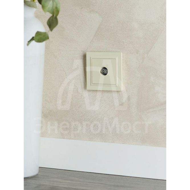 Розетка телевизионная оконечная TV СП Brite РТВ11-0-БрКр беж. IEK BR-A10-O-K10