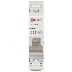 Выключатель автоматический модульный 1п 32А C 4.5кА ВА 47-63N PROxima EKF M634132C