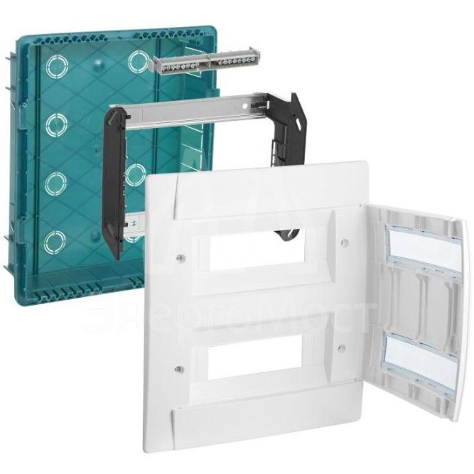 Бокс СП Practibox 2х12 мод. с шинами N и PE IP40 бел/бел. двер. Leg 601118