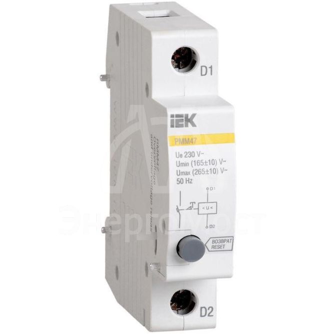 Расцепитель минимального и максимального напряжения РММ47 на DIN-рейку IEK MVA01D-RMM