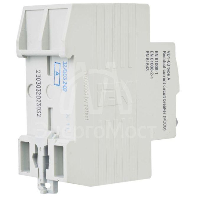 Выключатель дифференциального тока (УЗО) 2п 32А 30мА тип A ВД1-63 IEK MDV11-2-032-030